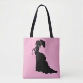 VICTORIËLE DAME ROZE TAS (Voorkant)