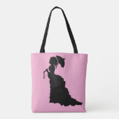 VICTORIËLE DAME ROZE TAS (Achterkant)
