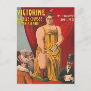 Victorine, de mooie Parijse grote vrouw Briefkaart