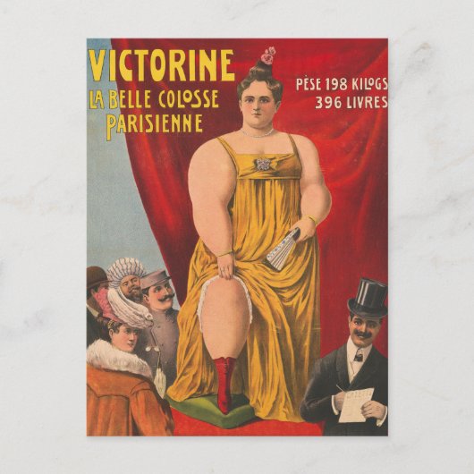 Victorine, de mooie Parijse grote vrouw Briefkaart (Voorkant)