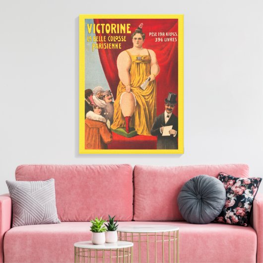 Victorine, de mooie Parijse grote vrouw Canvas Afdruk (Insitu (Woonkamer))