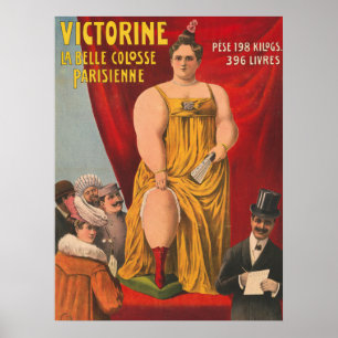 Victorine, de mooie Parijse grote vrouw Poster