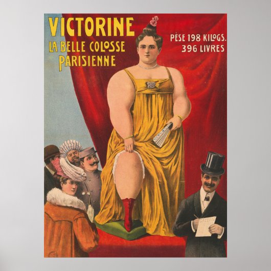 Victorine, de mooie Parijse grote vrouw Poster (Voorkant)