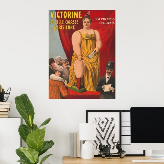 Victorine, de mooie Parijse grote vrouw Poster (Thuiskantoor)