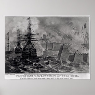 Victorious Bombardment van Vera Cruz Poster