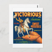 Victorious Brand Louisiana Sweet Potates  Briefkaart (Voorkant / Achterkant)
