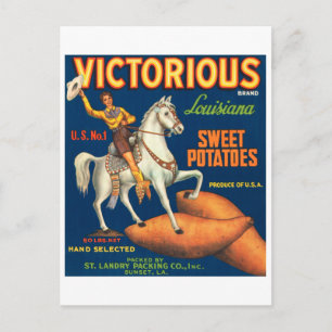 Victorious Brand Louisiana Sweet Potates Briefkaart