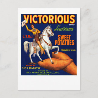 Victorious Brand Louisiana zoete aardappelen Briefkaart