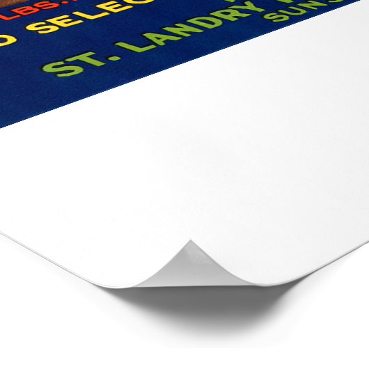 Victorious Brand Louisiana zoete aardappelen Poster (Hoek)