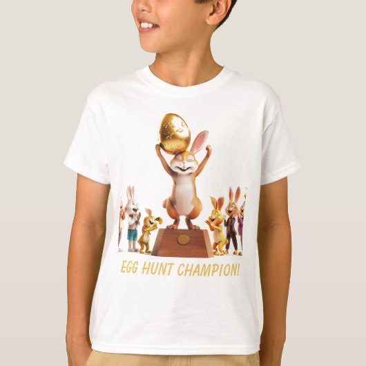 Victorious Bunny Egg Hunt Champion T-shirt (Voorkant)