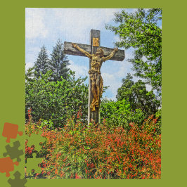 Victorious Christus Bronze Sculpture Winter Park, Legpuzzel