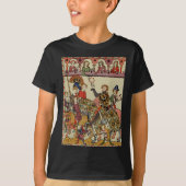 Victorious Knight, 14e eeuw middeleeuwse kunst T-shirt (Voorkant)