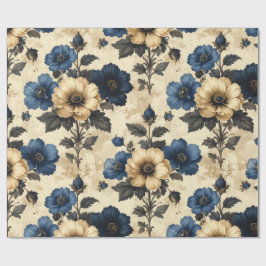 Victorische bloemen cadeautas cadeaupapier