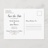 Victorische gotische zwarte streep bewaar de datum aankondigingskaart (Achterkant)