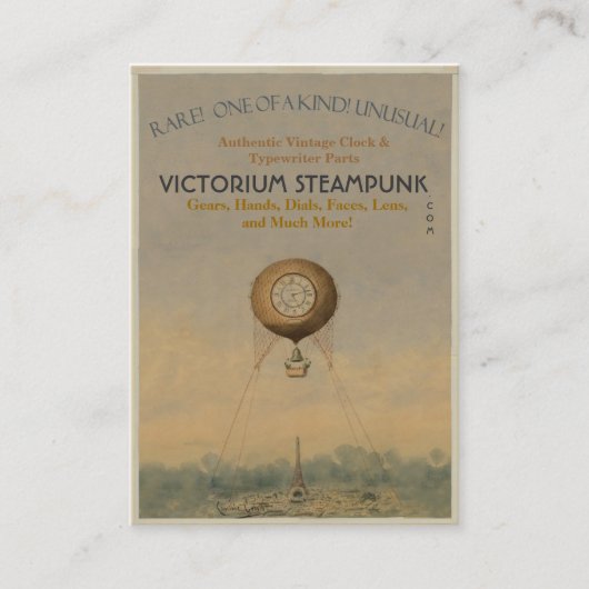 Victorium Steampunk Visitekaartje (Voorkant)
