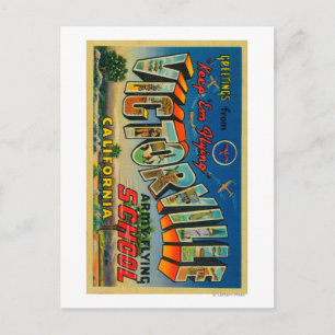 Victorville, Californië - Army Flying School Briefkaart