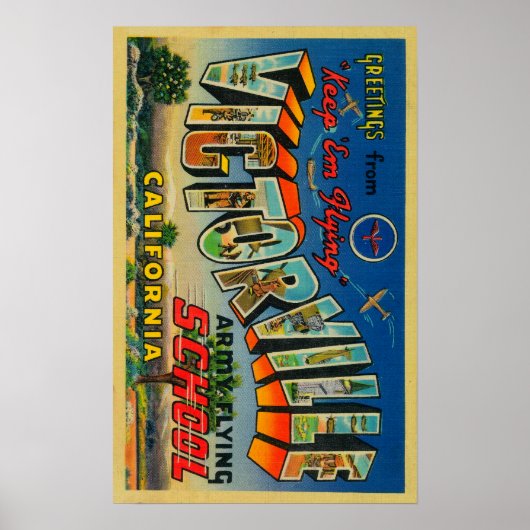 Victorville, Californië - Army Flying School Poster (Voorkant)