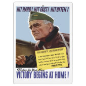 Victory begint thuis — Bull Halsey Klembord (Achterkant)