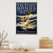 Victory Bonds zal helpen deze Eerste Wereldoorlog  Poster (Keuken)