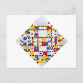 Victory Boogie Woogie, Mondrian Briefkaart (Voorkant)