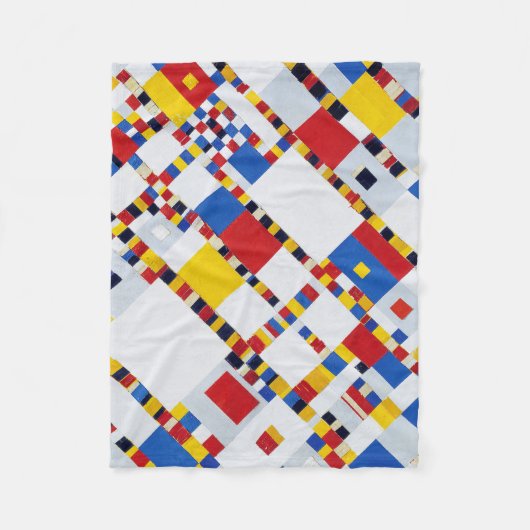 Victory Boogie Woogie, Mondrian Fleece Deken (Voorkant)