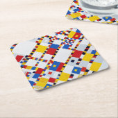 Victory Boogie Woogie, Mondrian Kartonnen Onderzetters (Schuin)