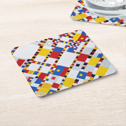 Victory Boogie Woogie, Mondrian Kartonnen Onderzetters (Schuin)