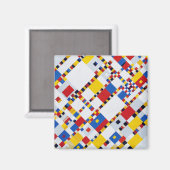 Victory Boogie Woogie, Mondrian Magneet (Voorkant / Achterkant)