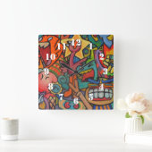 Victory By Squid Fear City Vierkante Klok (Huis)