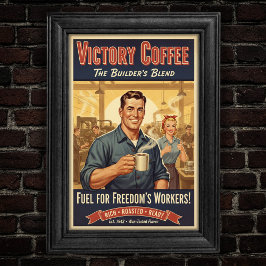  Victory Coffee Builder's Blend Poster