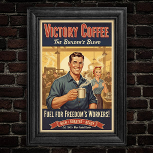 Victory Coffee Builder's Blend Poster