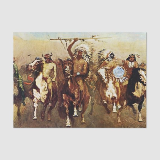 “Victory Dance” Westerse kunst van Frederic Reming Tissuepapier (Voorkant)