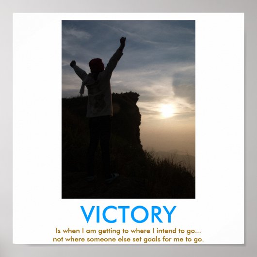 VICTORY demotivation poster (Voorkant)