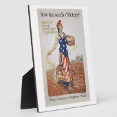 Victory Garden Liberty Sow Seeds WI Propaganda Fotoplaat (Zijkant)