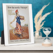 Victory Garden Liberty Sow Seeds WI Propaganda Fotoplaat (Zijkant)