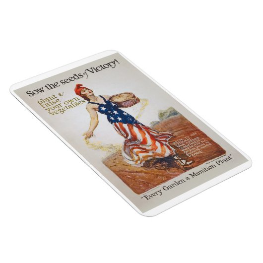 Victory Garden Liberty Sow Seeds WI Propaganda Magneet (Rechterzijde)