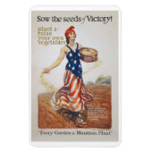 Victory Garden Liberty Sow Seeds WI Propaganda Magneet (Verticaal)