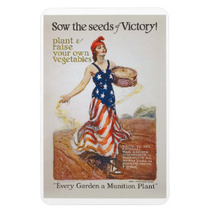 Victory Garden Liberty Sow Seeds WI Propaganda Magneet