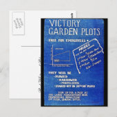 Victory Garden Plots, gratis voor werknemers Briefkaart (Voorkant / Achterkant)
