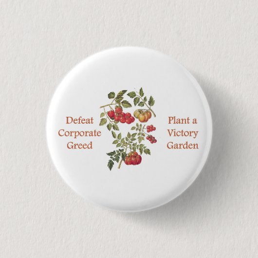 Victory Garden Tomaat Tote Ronde Button 3,2 Cm (Voorkant)