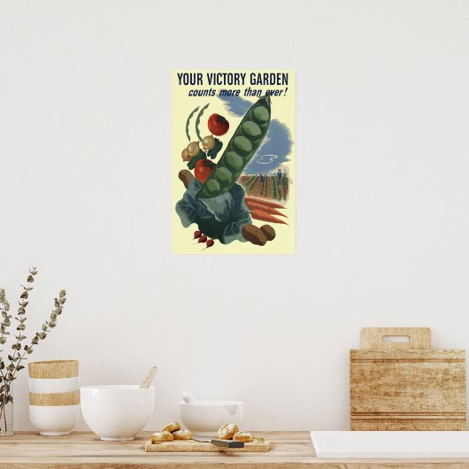 Victory Garden Vintage Poster (Keuken)