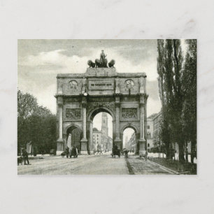 Victory Gate, München, Duitsland Vintage Briefkaart