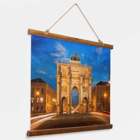 Victory Gate Munich Duitsland Hangend Wandkleed (Gebogen)