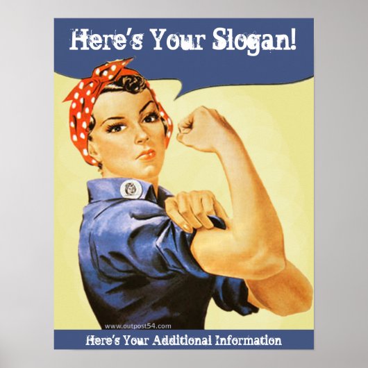 Victory Girl Rosie Riveter Custom Poster (Voorkant)