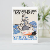 Victory Girls United War Work Campaign WWWII Poste Kaart (Staand voorkant)