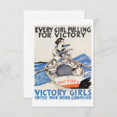Victory Girls United War Work Campaign WWWII Poste Kaart (Voorkant / Achterkant)
