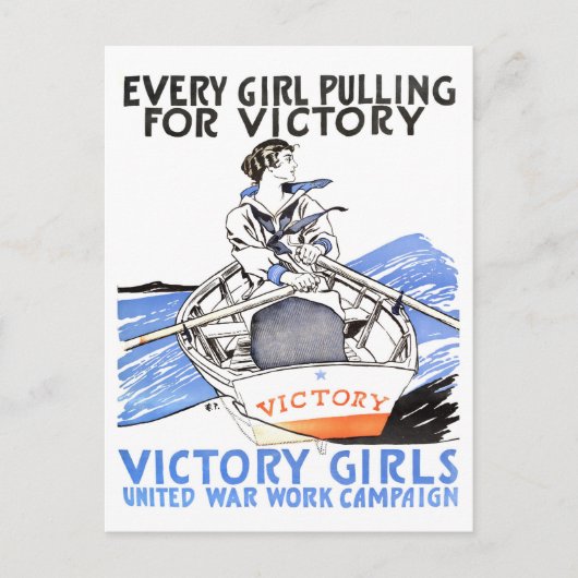 Victory Girls  Wartime Briefkaart (Voorkant)