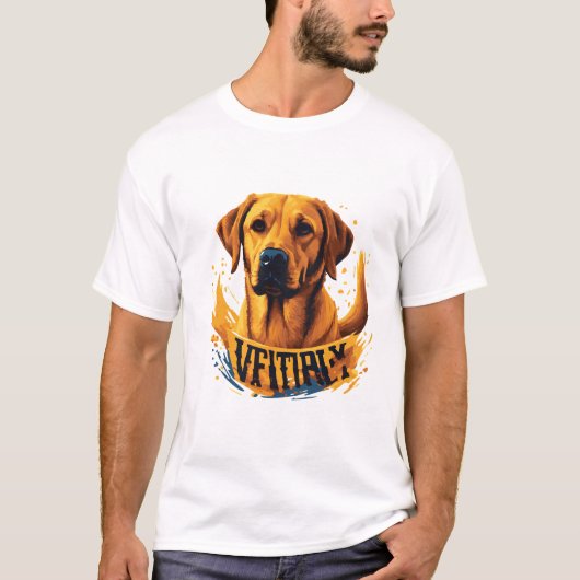 Victory Golden Labrador Dog T-Shirt (Voorkant)