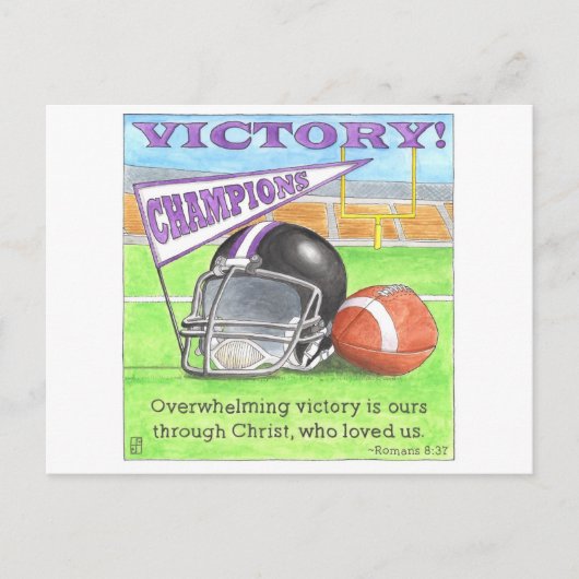 Victory Inspirerend Briefkaart (Voorkant)