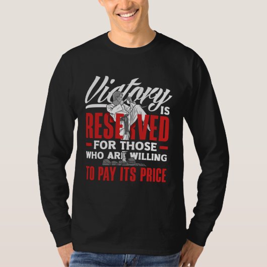 Victory Is Reserved Aikido Karate Jiu Jitsu T-shirt (Voorkant)